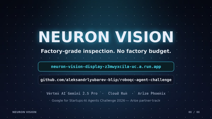 Neuron Vision — 5-Agent Parallel Visual QC Pipeline – screenshot 1