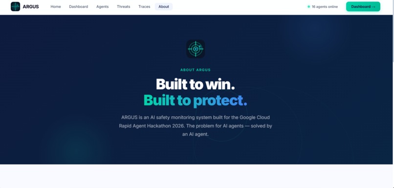 ARGUS — AI Agent Monitoring & Threat Intelligence – screenshot 5