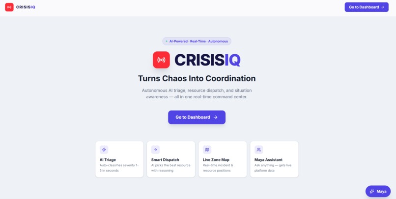 CrisisIQ - AI Agent for Disaster Response – screenshot 1