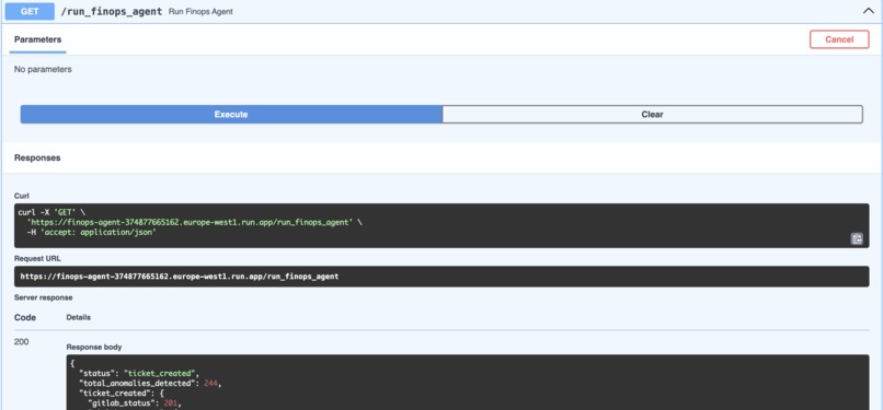 Autonomous FinOps Agent: From Cloud analysis to Cost Actions – screenshot 2