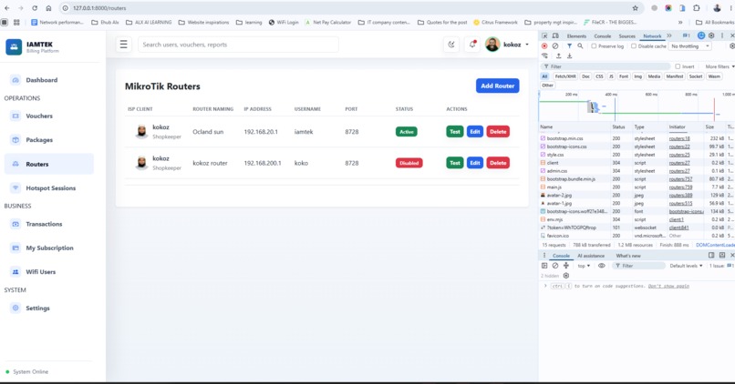 iamtek Smart Hotspot Management system – screenshot 3