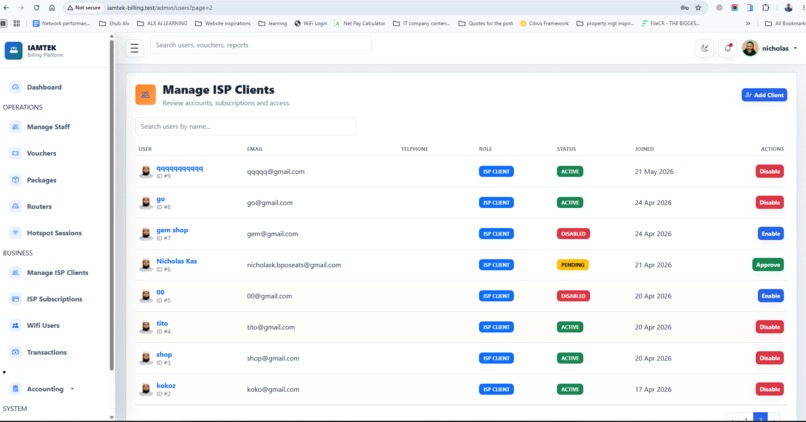 iamtek Smart Hotspot Management system – screenshot 4