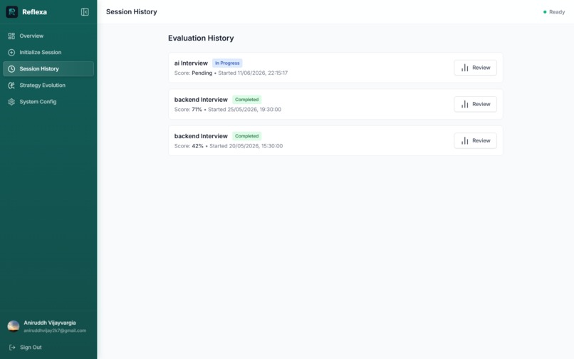 Reflexa — Self-Improving AI Interview Agent – screenshot 3