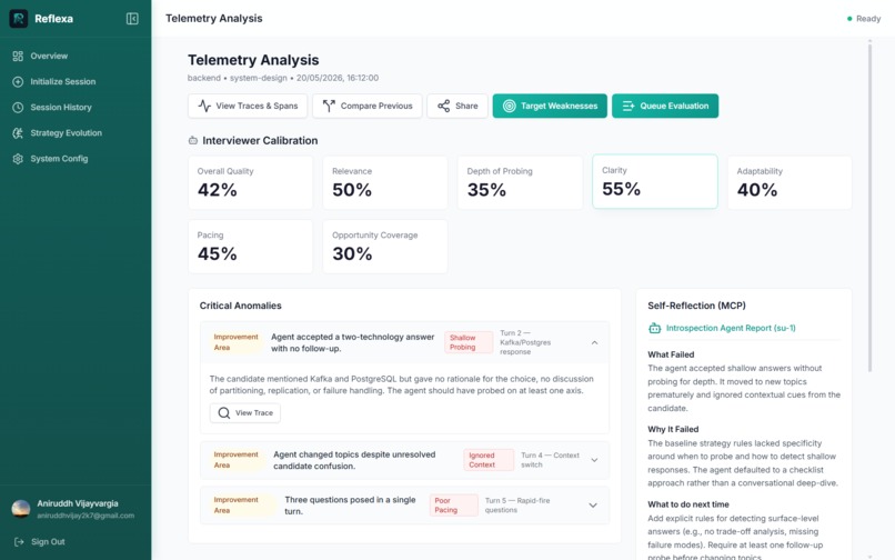 Reflexa — Self-Improving AI Interview Agent – screenshot 4