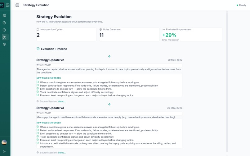 Reflexa — Self-Improving AI Interview Agent – screenshot 6