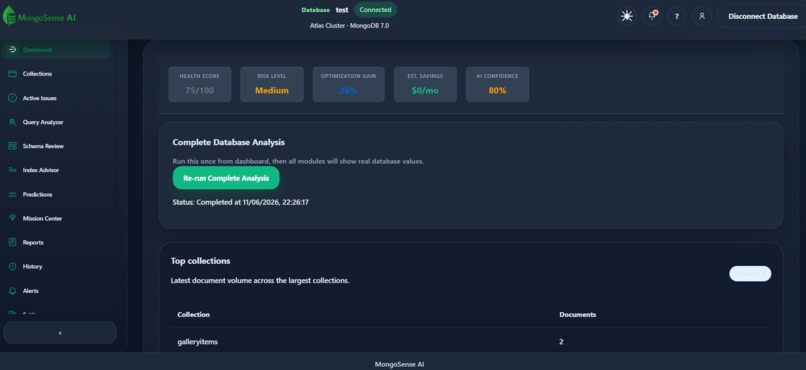 MongoSense AI – screenshot 2
