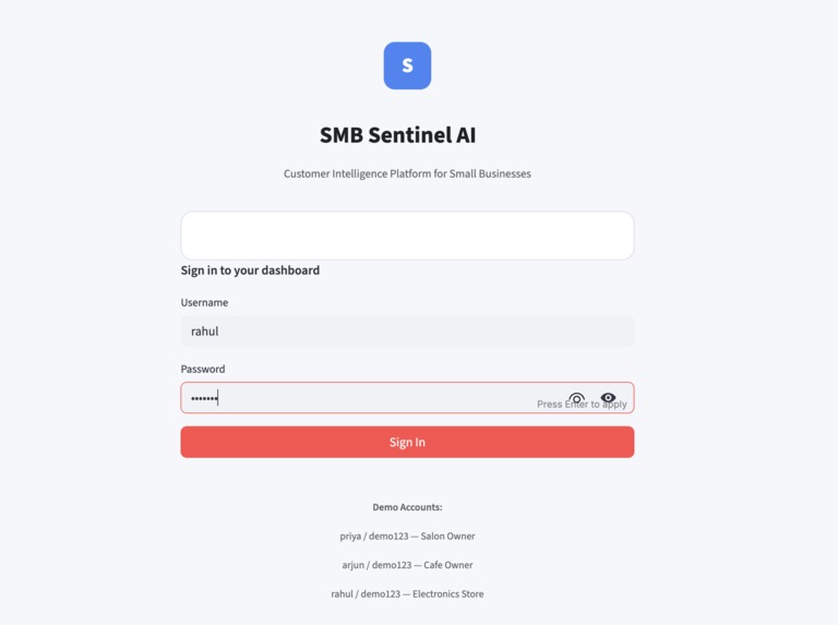 SMB Sentinel AI – screenshot 1