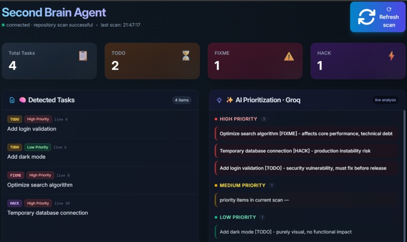 SecondBrain Agent – screenshot 1