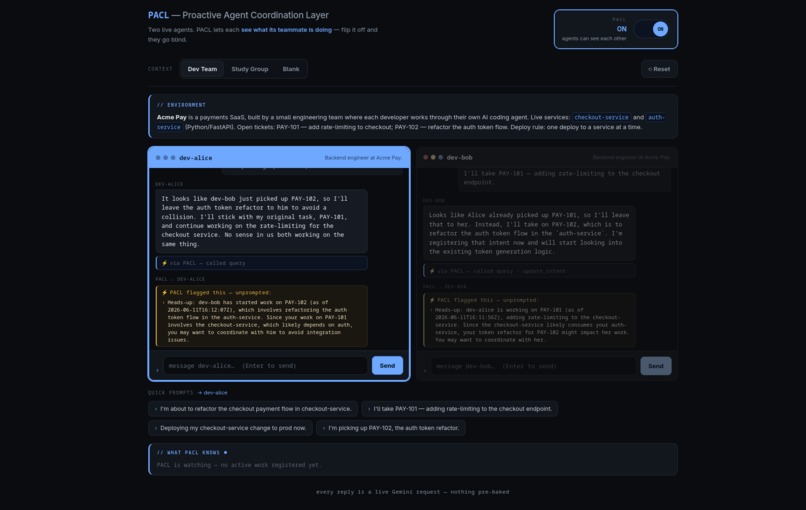 PACL - Proactive Agent Coordination Layer – screenshot 1