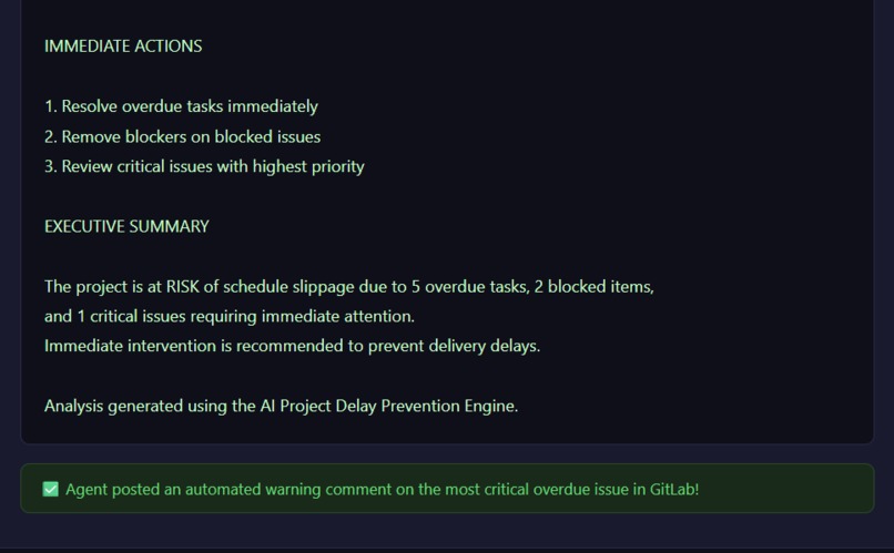 AI Project Delay Prevention Agent – screenshot 1