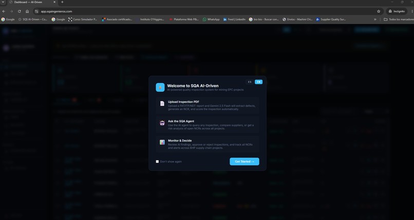 SQA AI-Driven  Potenciando el QA/QC y plazos  en compras EPC – screenshot 2
