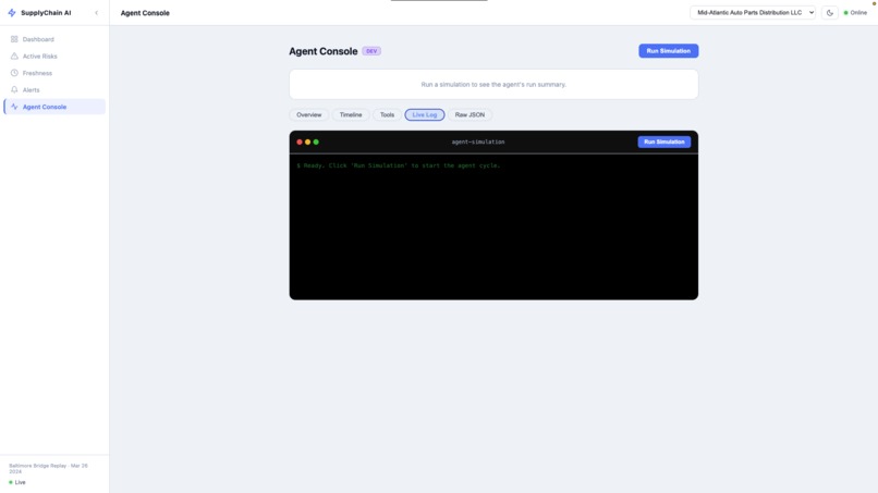 Supply Chain Intelligence Agent – screenshot 5