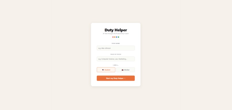 Duty Helper – screenshot 1