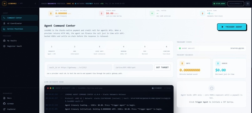 Lend402 AI: Autonomous Economic Coordinator – screenshot 5