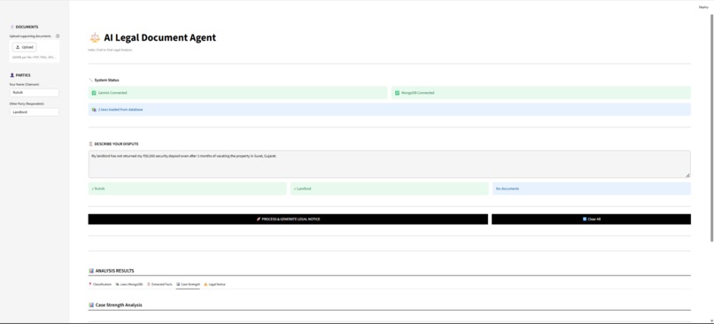 AI Legal Document Agent – India – screenshot 1