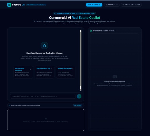 SiteMind AI | CRE Agent v2 – screenshot 1