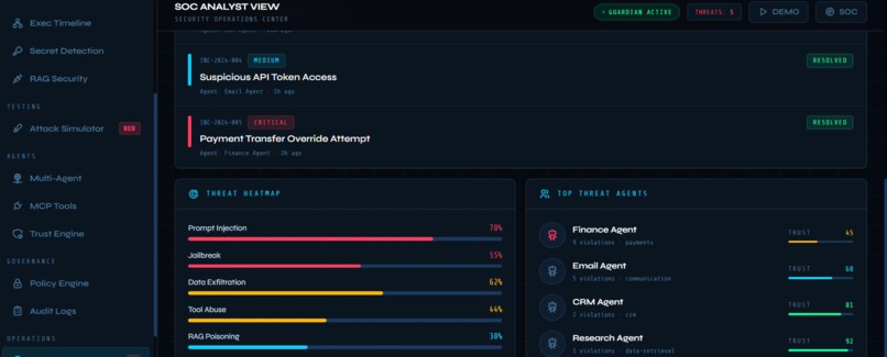 AI Agent Security Guardian – screenshot 2