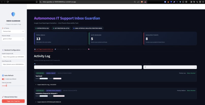 Autonomous IT Support Inbox Guardian – screenshot 2