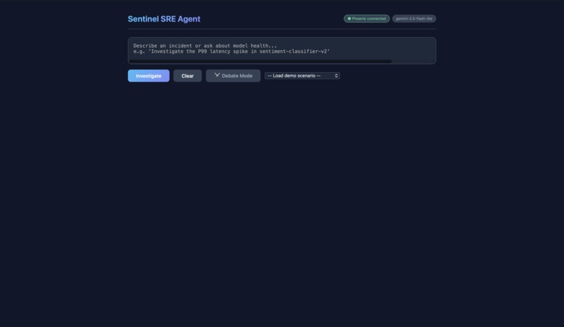 Sentinel SRE Agent – screenshot 1