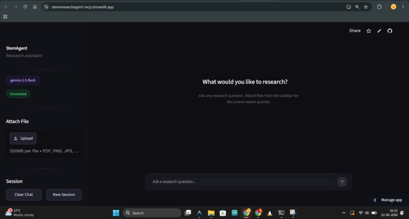 STEM Research Agent – screenshot 2