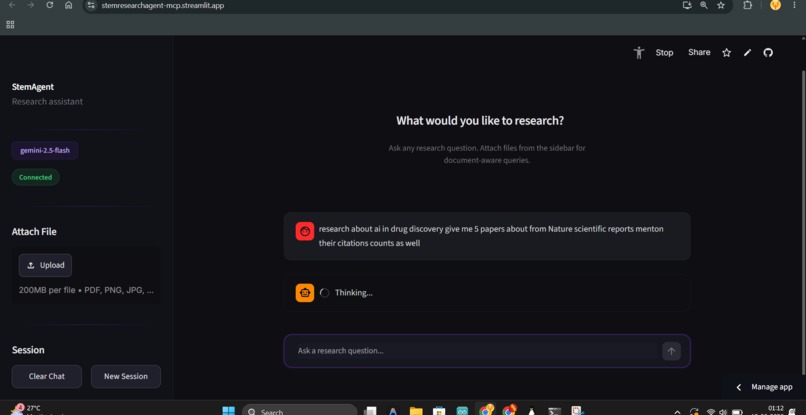 STEM Research Agent – screenshot 3