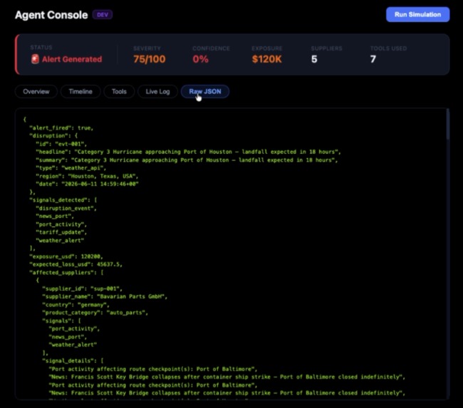 Supply Chain Intelligence Agent – screenshot 10