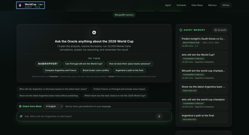 WorldCup Oracle Agent – screenshot 2