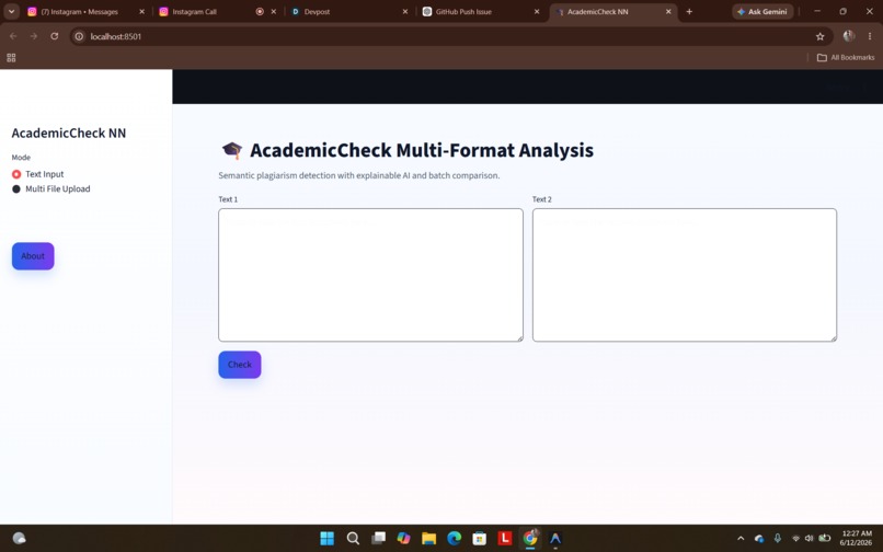 Academic plagiarism detector – screenshot 3