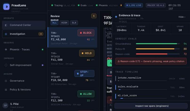 FraudLens - Investigation Cockpit – screenshot 5
