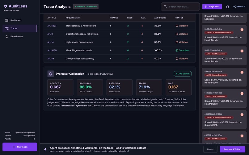 AuditLens — EU AI Act Compliance Agent – screenshot 8