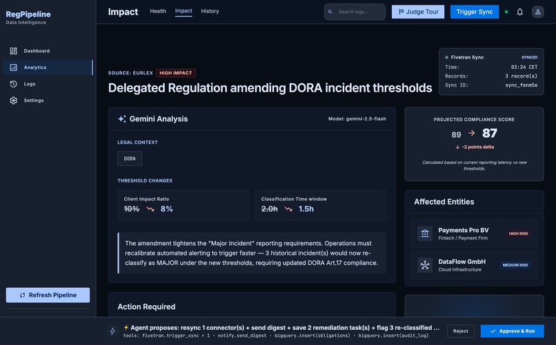 RegPipeline — Regulatory Monitoring Agent – screenshot 3