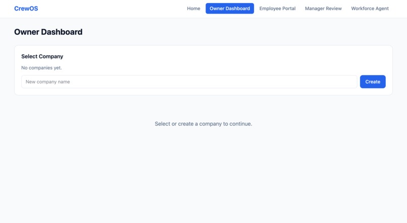 crewOS – screenshot 2