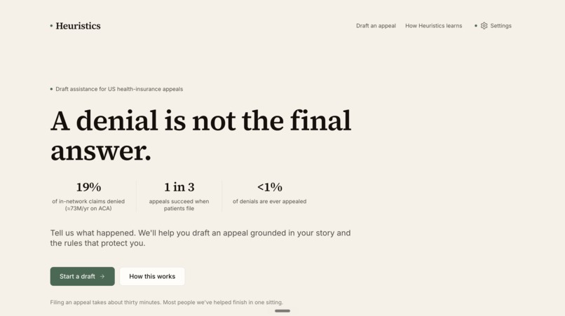 Heuristics – screenshot 1