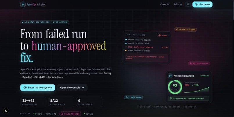 AgentOps Autopilot – screenshot 1