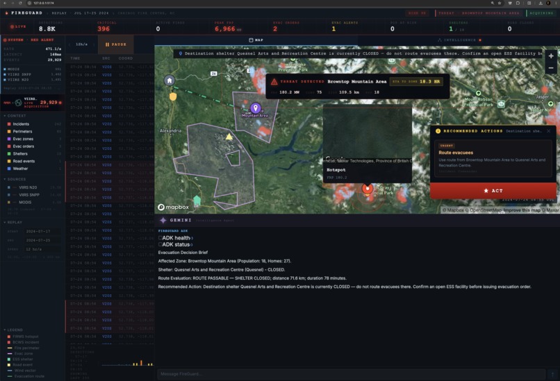 FireGuard — AI Wildfire Evacuation Coordination Agent – screenshot 3