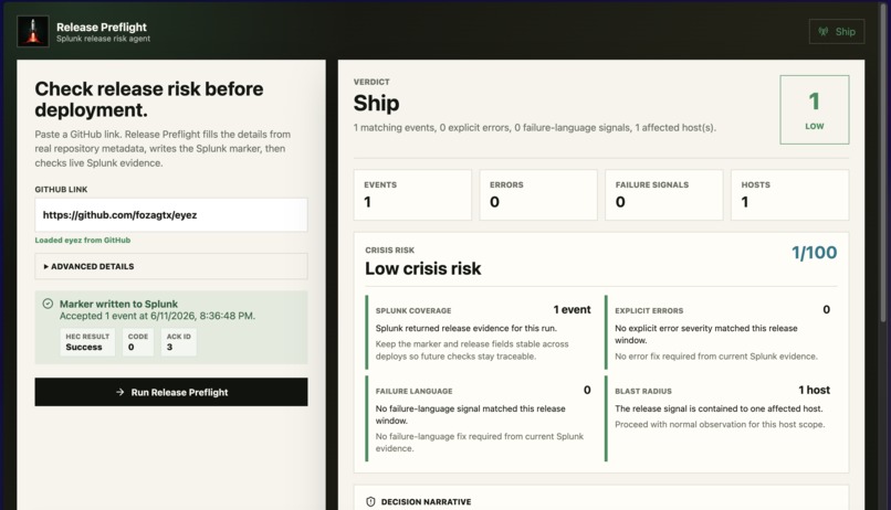 preflight – screenshot 1