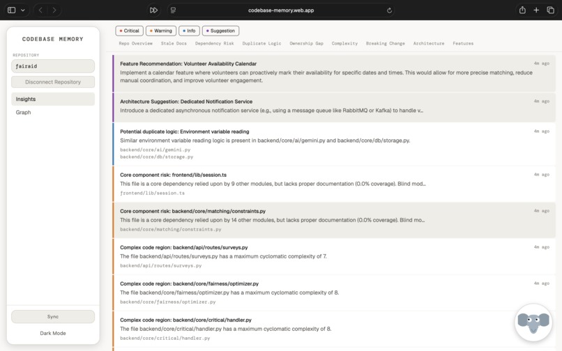 Codebase Memory  – screenshot 1