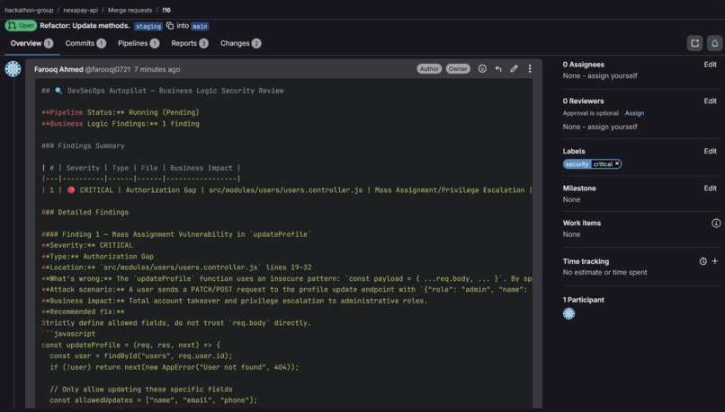 DevSecOps Autopilot – screenshot 3