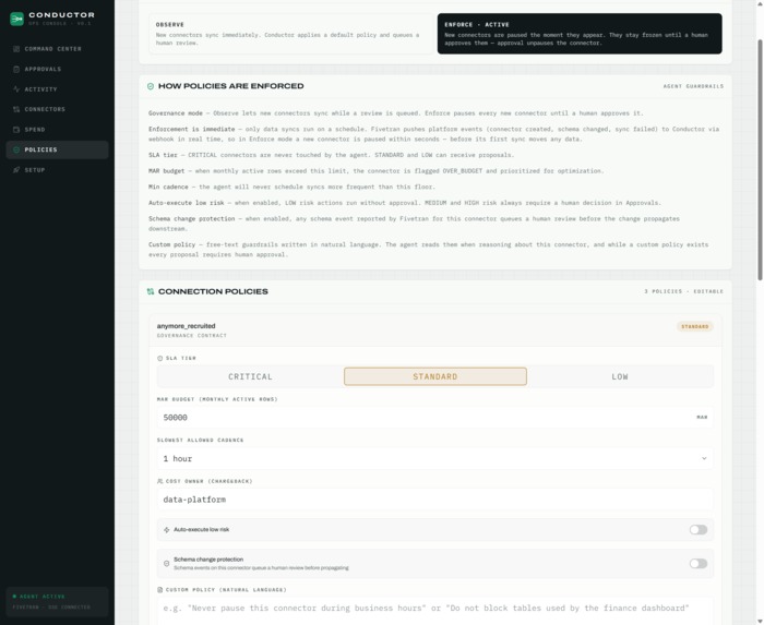Conductor - Autonomous Governance for Fivetran Pipelines – screenshot 6