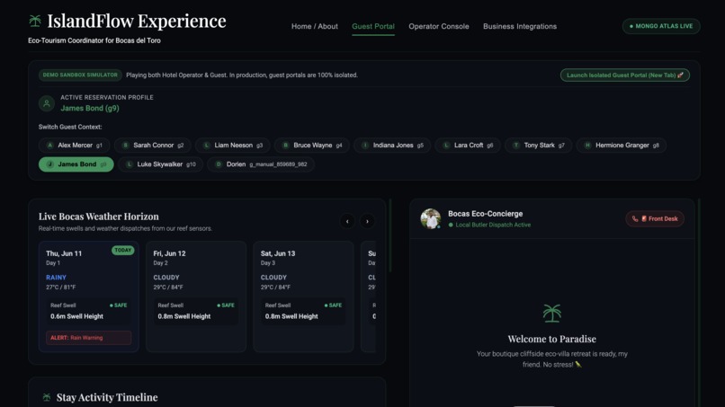 IslandFlow: a Weather-Adaptive Concierge for Bocas del Toro – screenshot 5