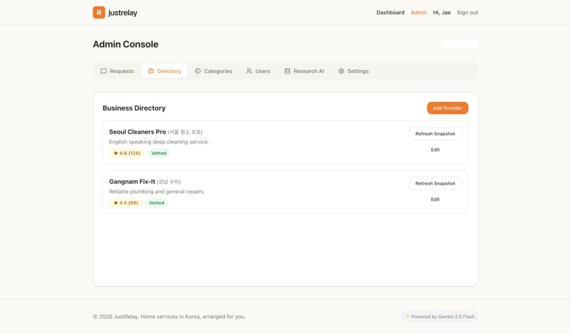 JustRelay. AI home services concierge for expats in Korea. – screenshot 5