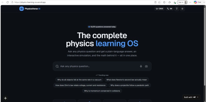 PhysicsVerse AI – screenshot 1