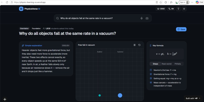 PhysicsVerse AI – screenshot 2