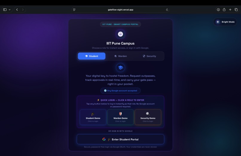 GateFlow: QR-Based Access Control – screenshot 1