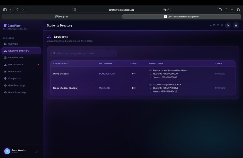 GateFlow: QR-Based Access Control – screenshot 9