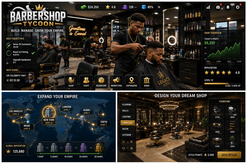 Barbershop Tycoon – screenshot 1