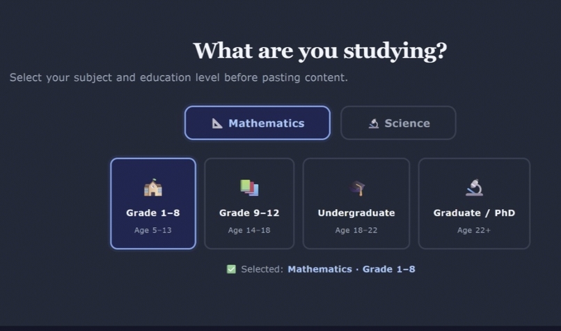 NeuroSTEM: AI-powered STEM for every mind` – screenshot 2
