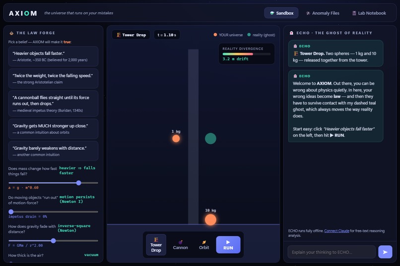 AXIOM — The Universe That Runs On Your Mistakes – screenshot 1