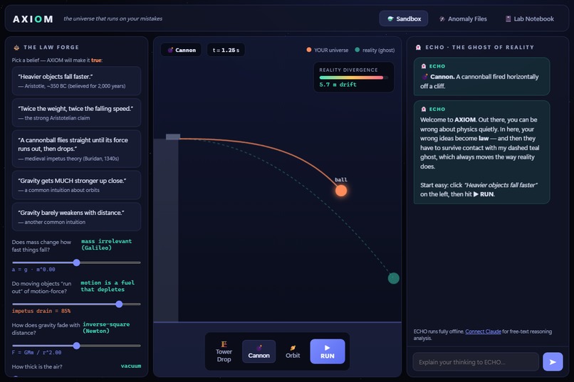 AXIOM — The Universe That Runs On Your Mistakes – screenshot 2
