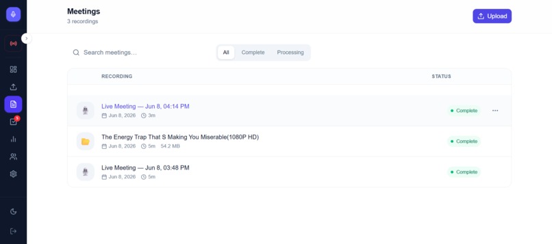 MeetSummary AI – screenshot 2